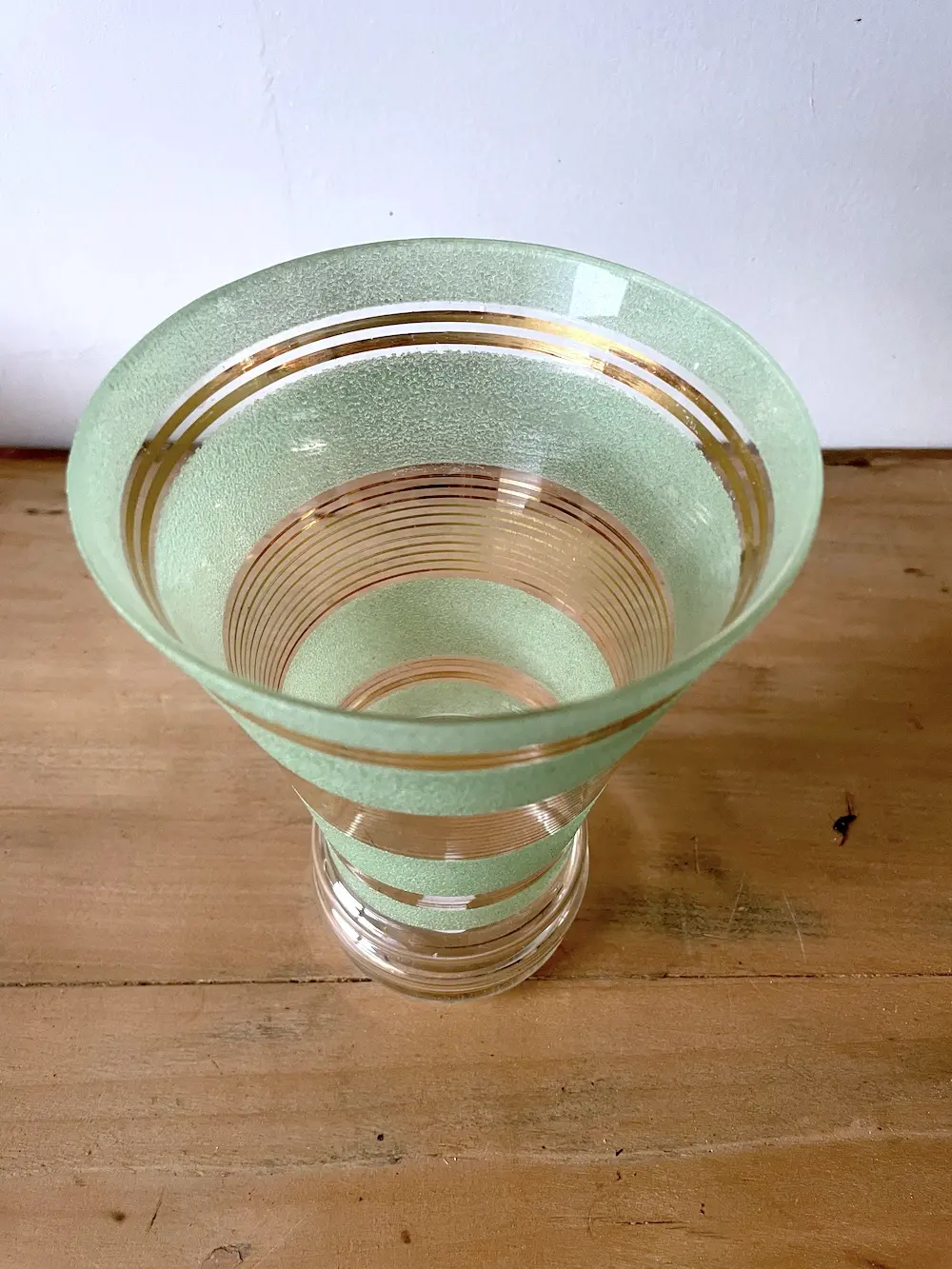 Vase Art Déco en verre granité