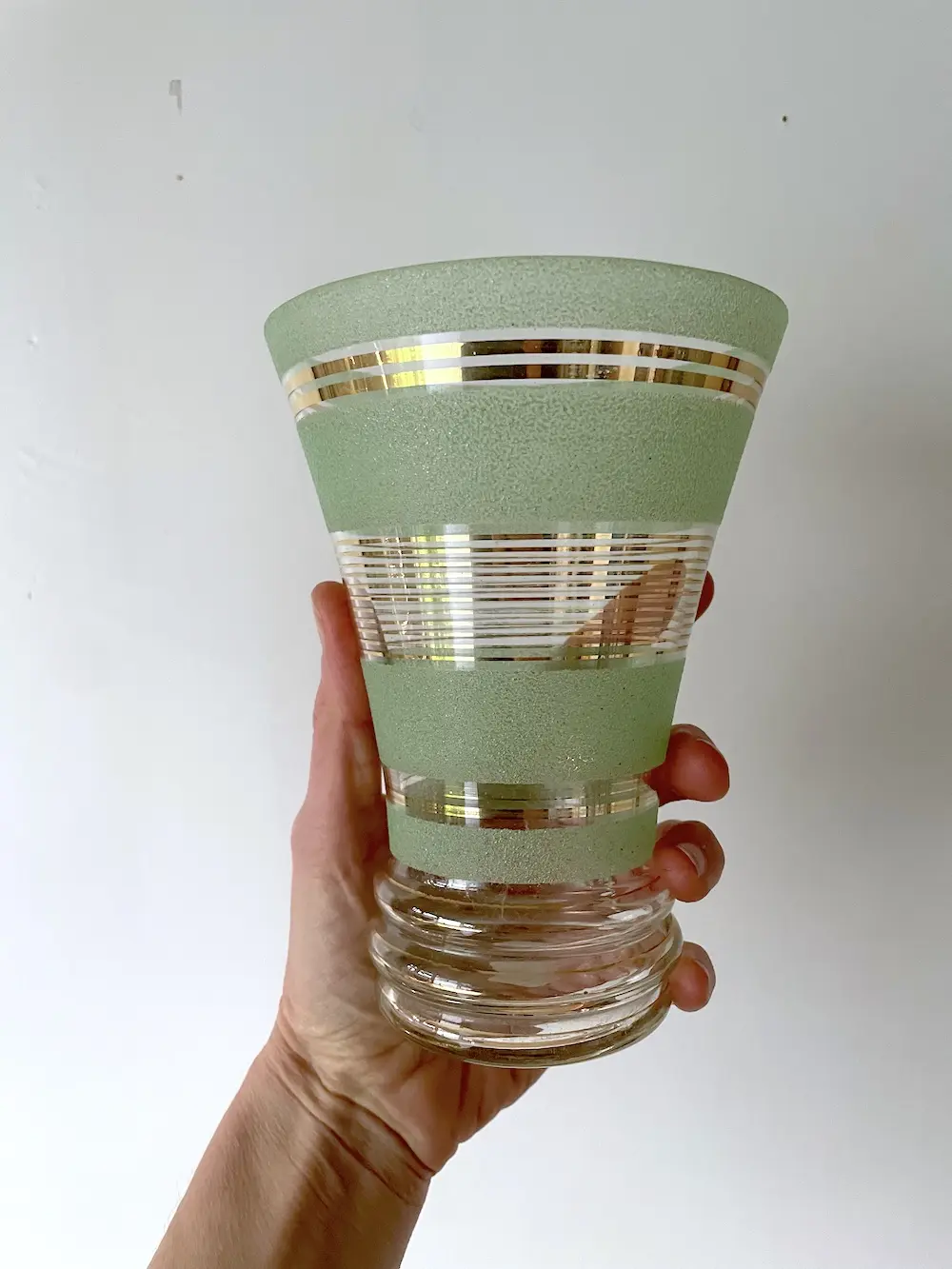 Vase Art Déco en verre granité