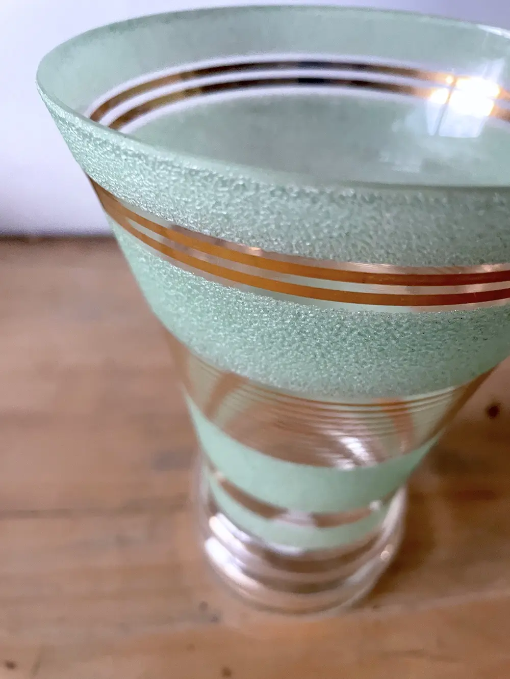 Vase Art Déco en verre granité