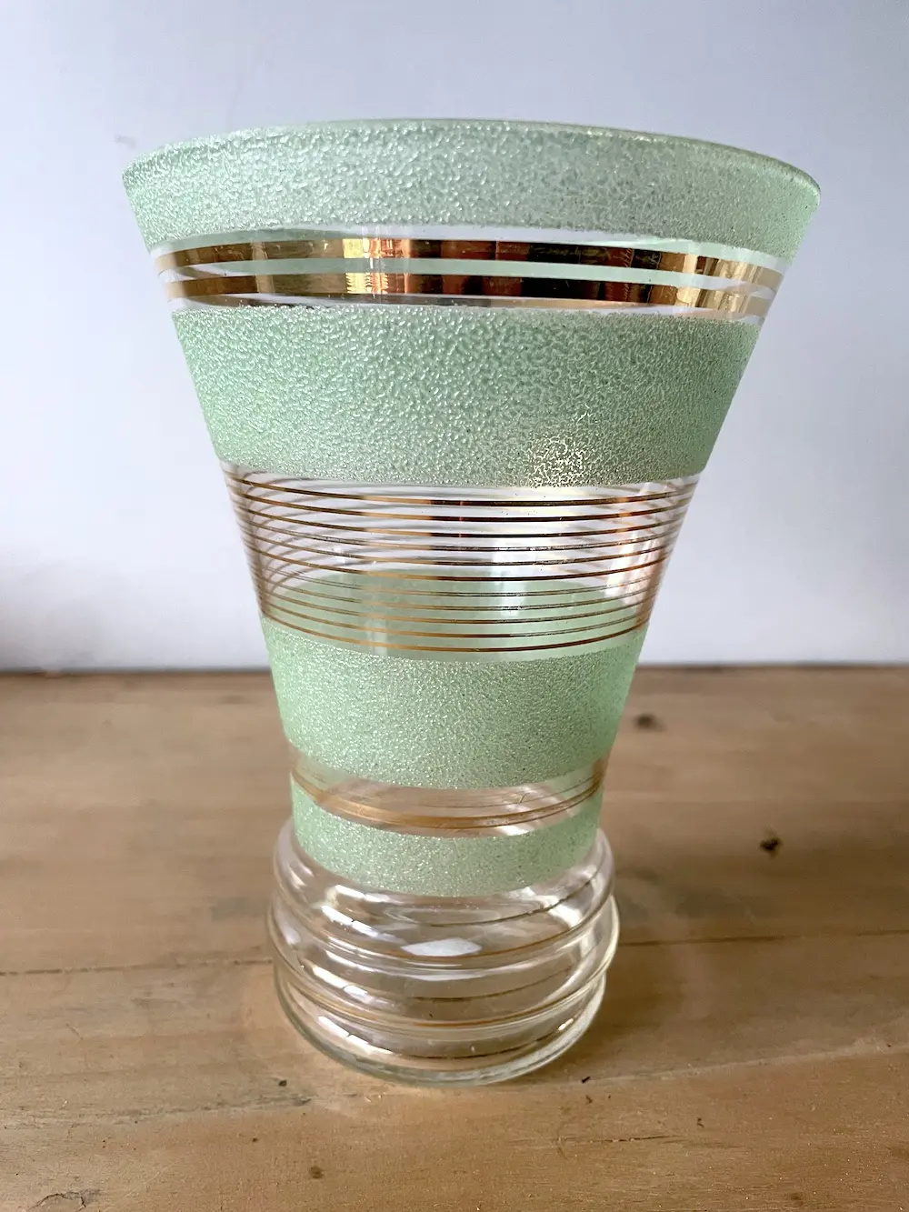 Vase Art Déco en verre granité