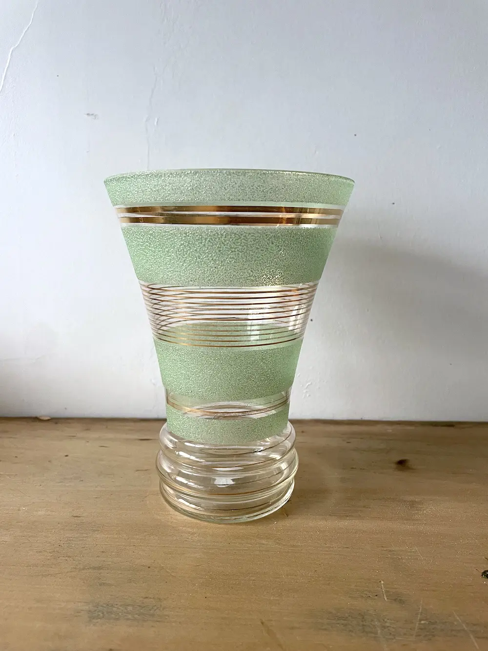 Vase Art Déco en verre granité