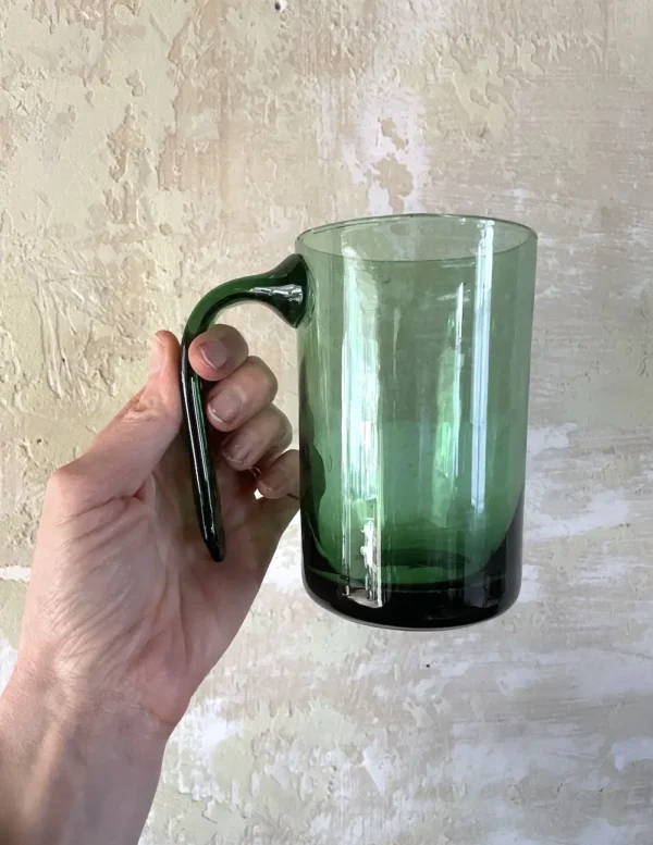 Vase Décoratif Chris Thornton – Verre Soufflé Vert Et Blanc – Art Moderne