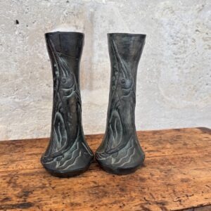 Duo de vases brutalistes dans le style de Ballesti
