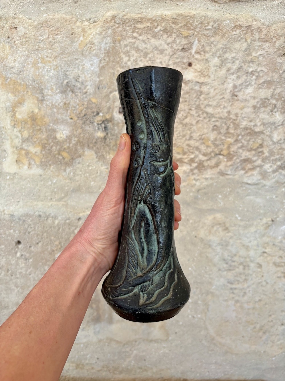 Duo de vases brutalistes dans le style de Ballesti