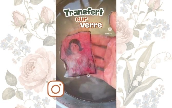Transfert sur verre DIY