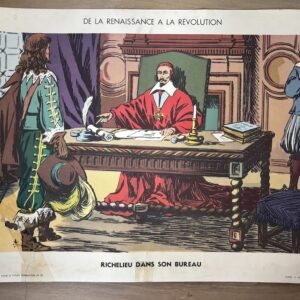 Tableau d'histoire vintage - Richelieu dans son bureau / Première réunion des États généraux