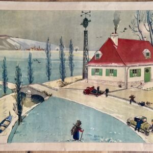 Affiche scolaire vintage Rossignol - Il gèle