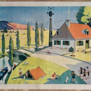 Affiche scolaire vintage Rossignol - Le Beau Temps