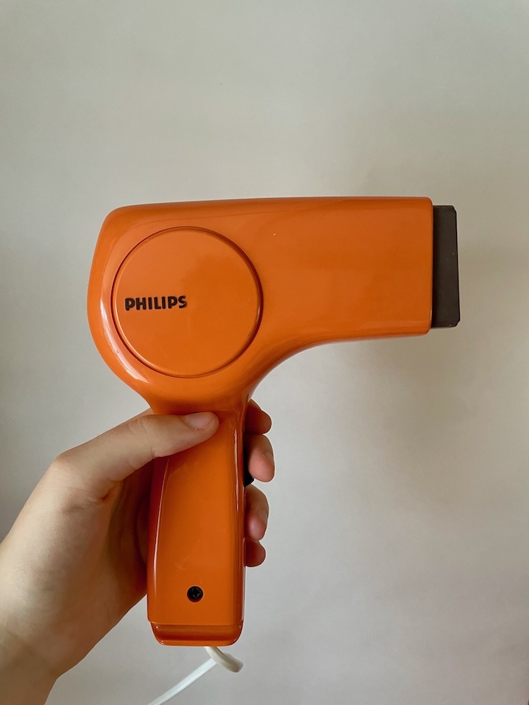 Sèche-cheveux vintage Philips HP 4118 orange