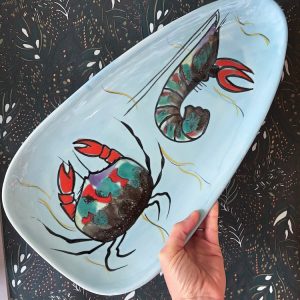 Grand plat Pornic pour poissons ou crustacés