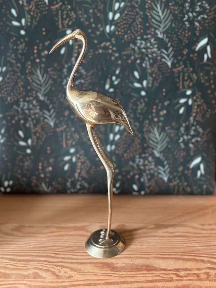 Joli ibis en laiton de 37 cm