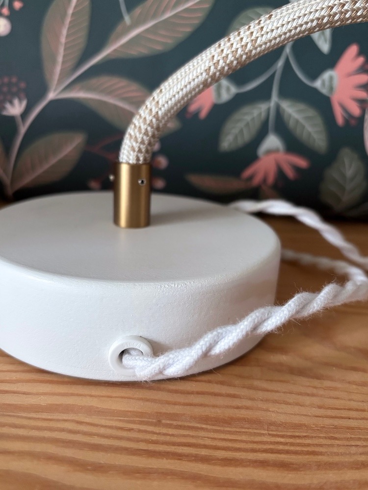 Lampe à poser flexible abat-jour doré