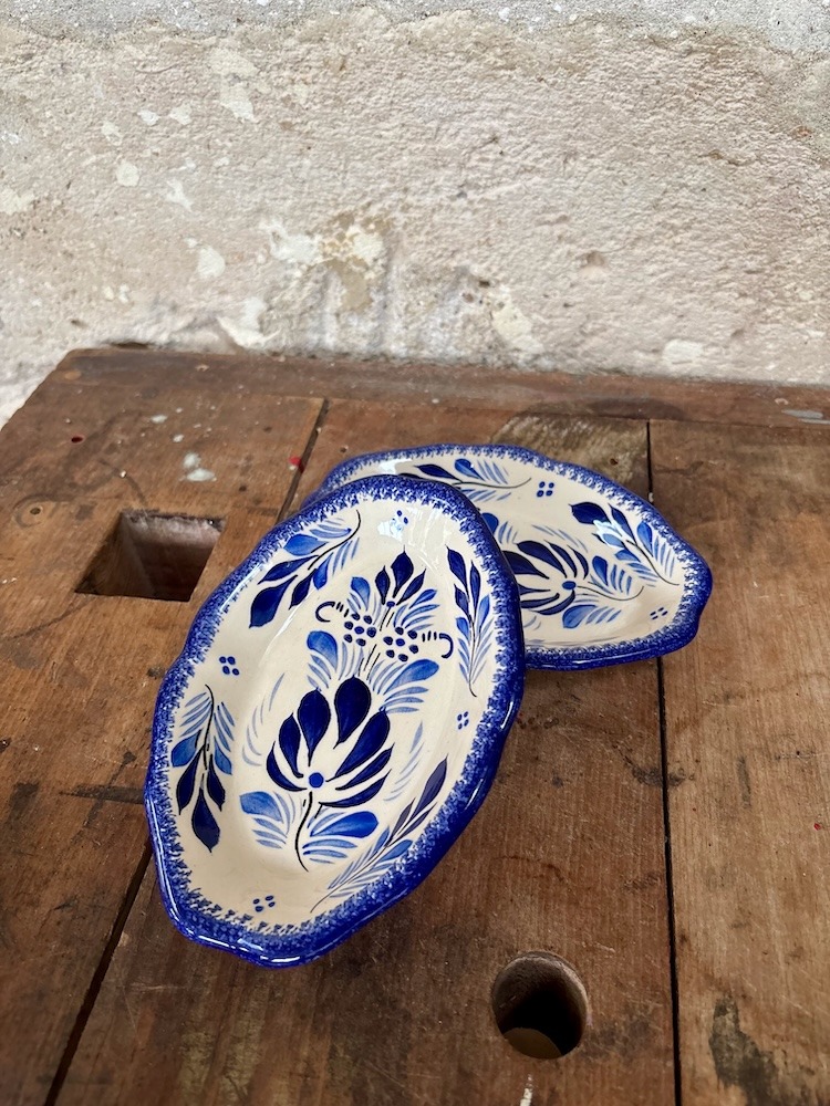 Lot de faïence de Quimper bleu et blanc (12)