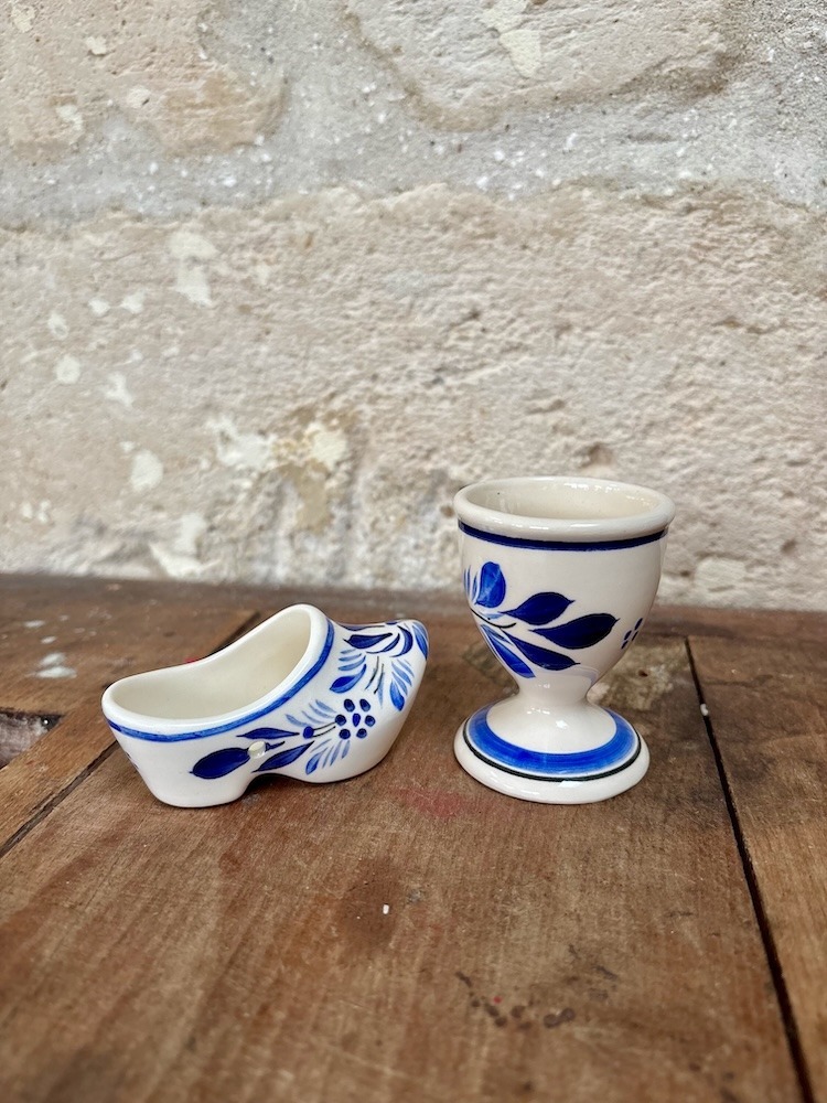 Lot de faïence de Quimper bleu et blanc (13)
