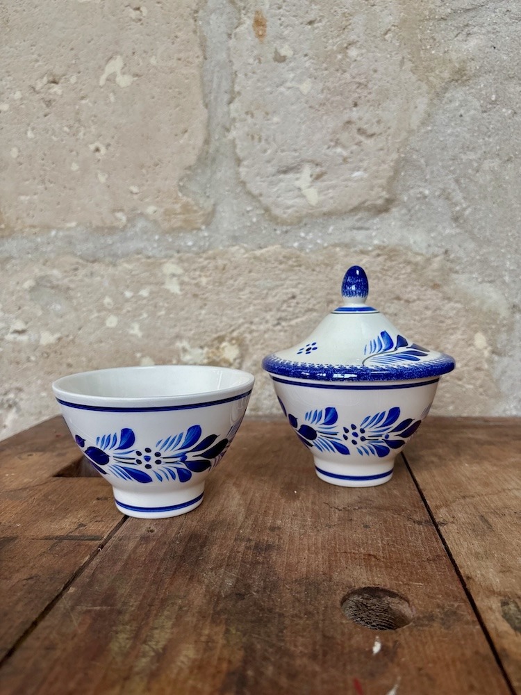 Lot de faïence de Quimper bleu et blanc (15)