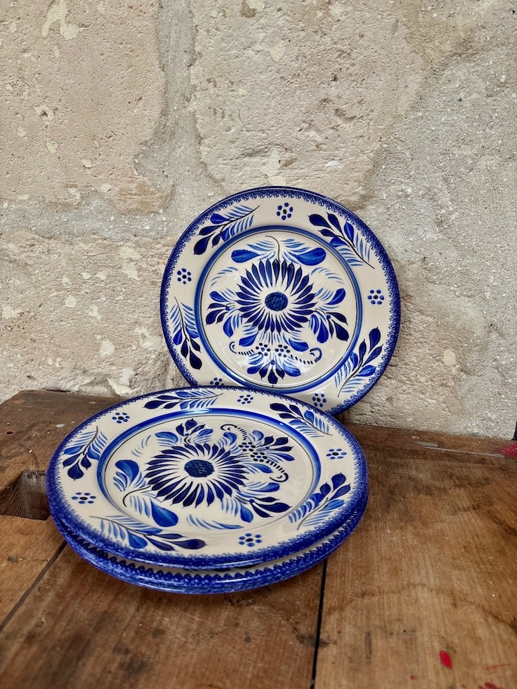 Lot de faïence de Quimper bleu et blanc (6)