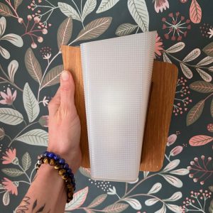 Petite applique vintage en plastique blanc