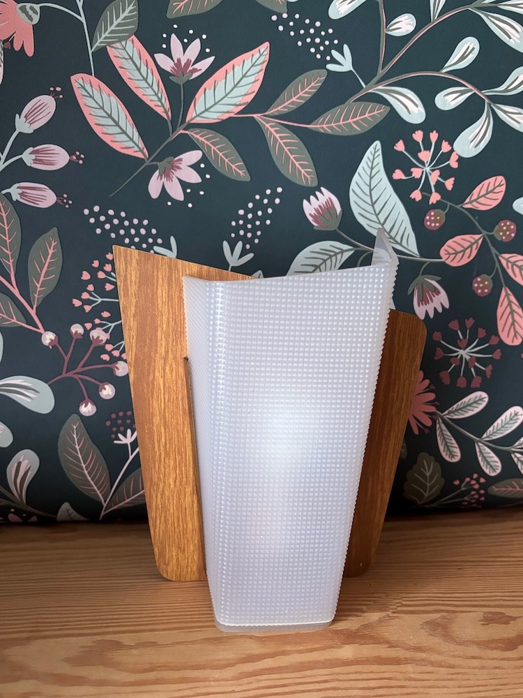 Petite applique vintage en plastique blanc