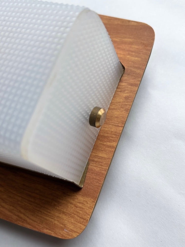 Petite applique vintage en plastique blanc