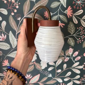 Petite applique vintage en verre strié