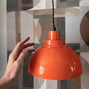 Suspension Minisol en plastique orange – K. Kewo pour Nordisk Solar (Années 1970)