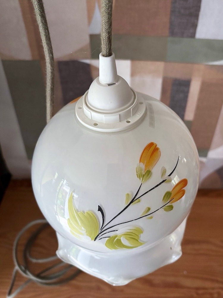 baladeuse en opaline peinte