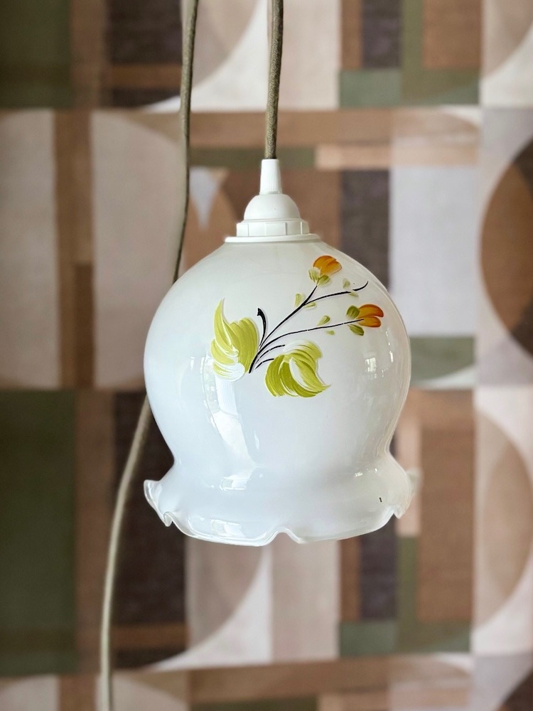 baladeuse en opaline peinte