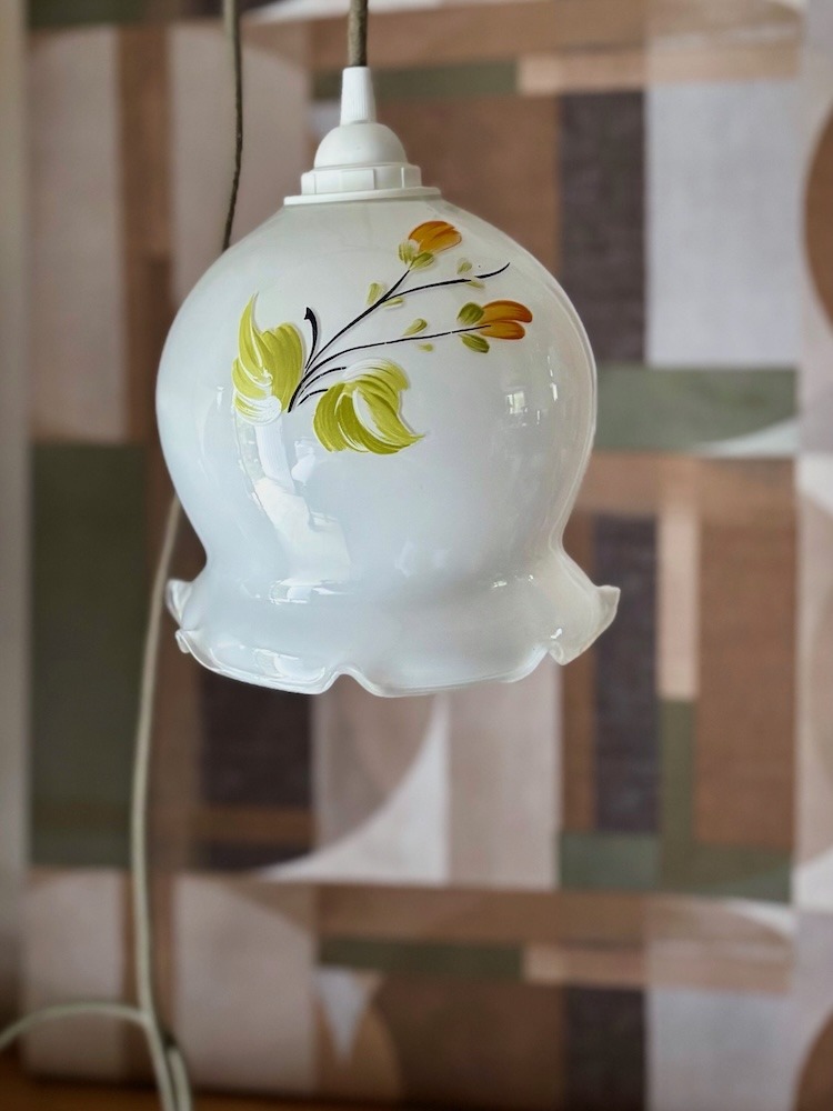 baladeuse en opaline peinte