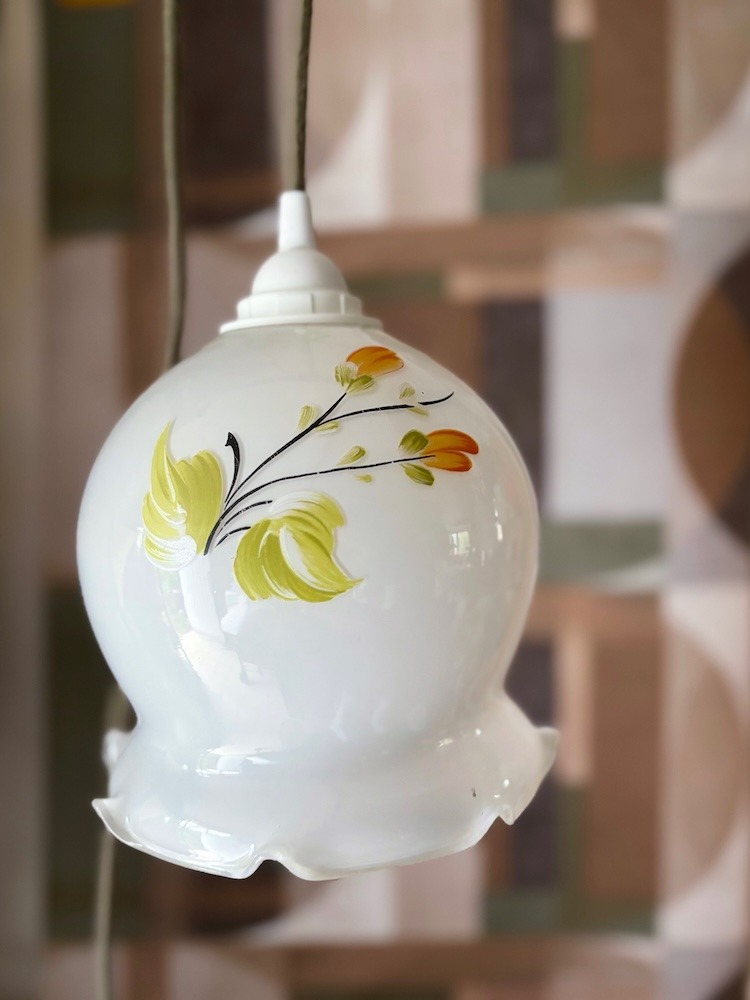 baladeuse en opaline peinte