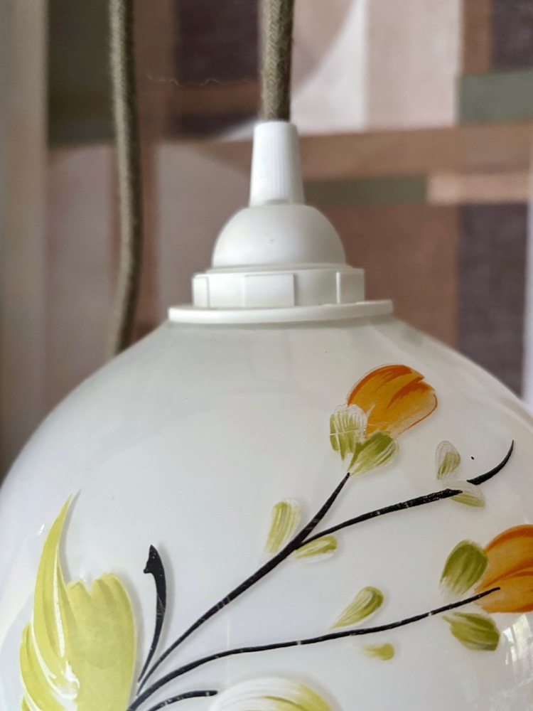 baladeuse en opaline peinte