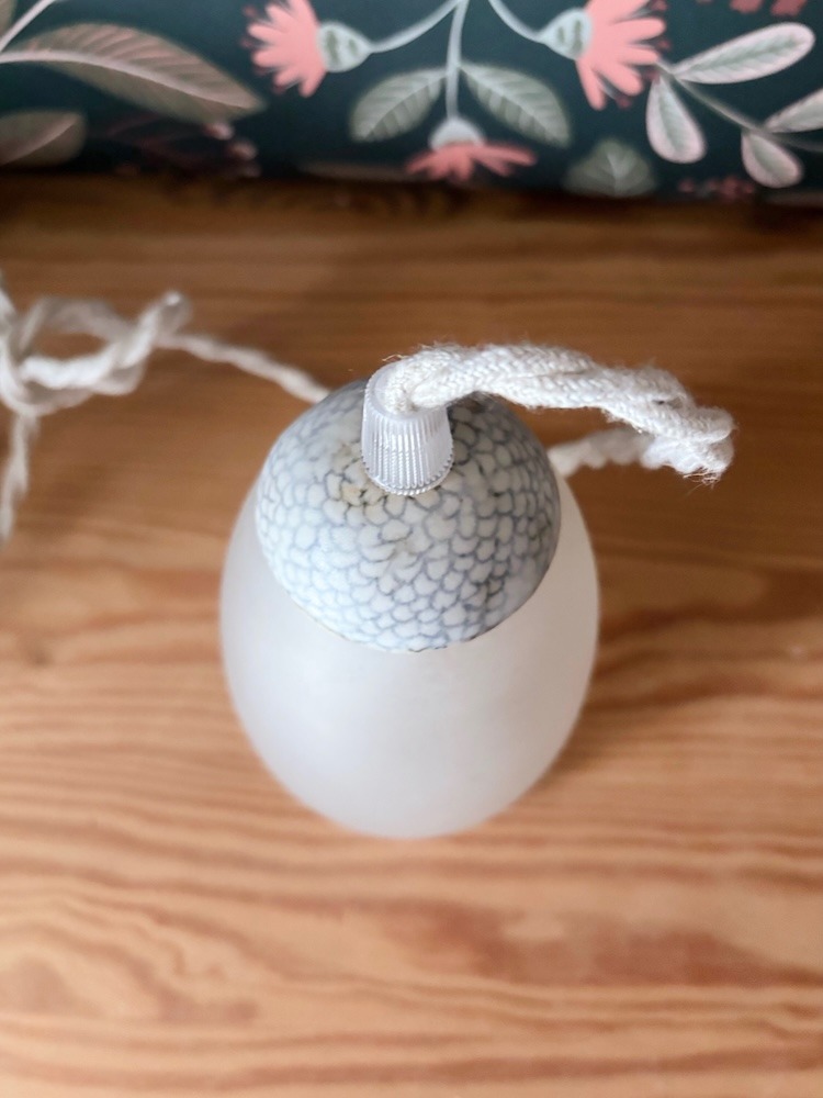 baladeuse en verre sablé et céramique